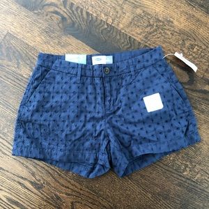 New Old Navy Blue Eyelet Shorts